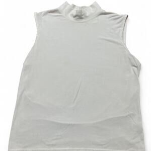 White high neck sleeveless